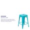 Flash Furniture Teal 24" High Metal Stool, PK4 4-ET-31320-24-TL-R-GG - alternate 9